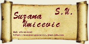 Suzana Umićević vizit kartica
